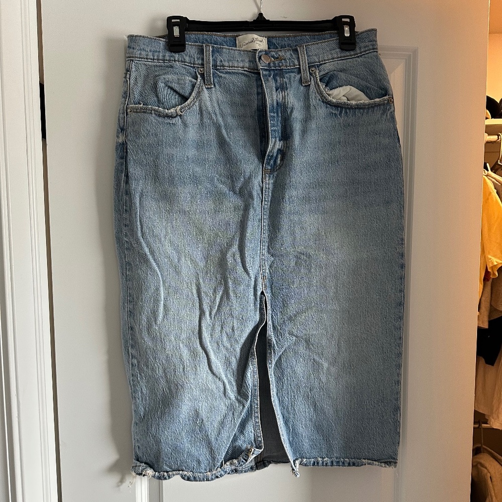 Midi Jean Skirt w/slit